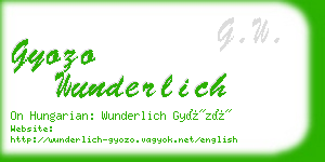 gyozo wunderlich business card